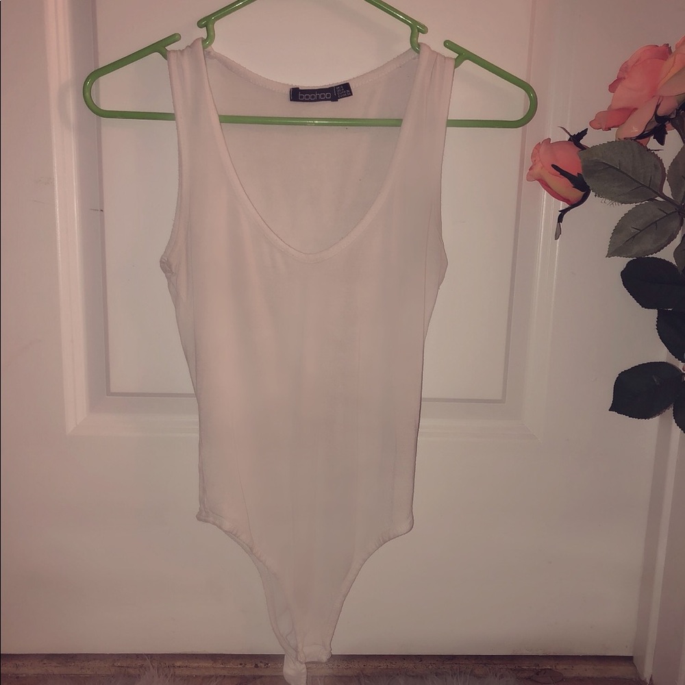 White, cotton body suit
